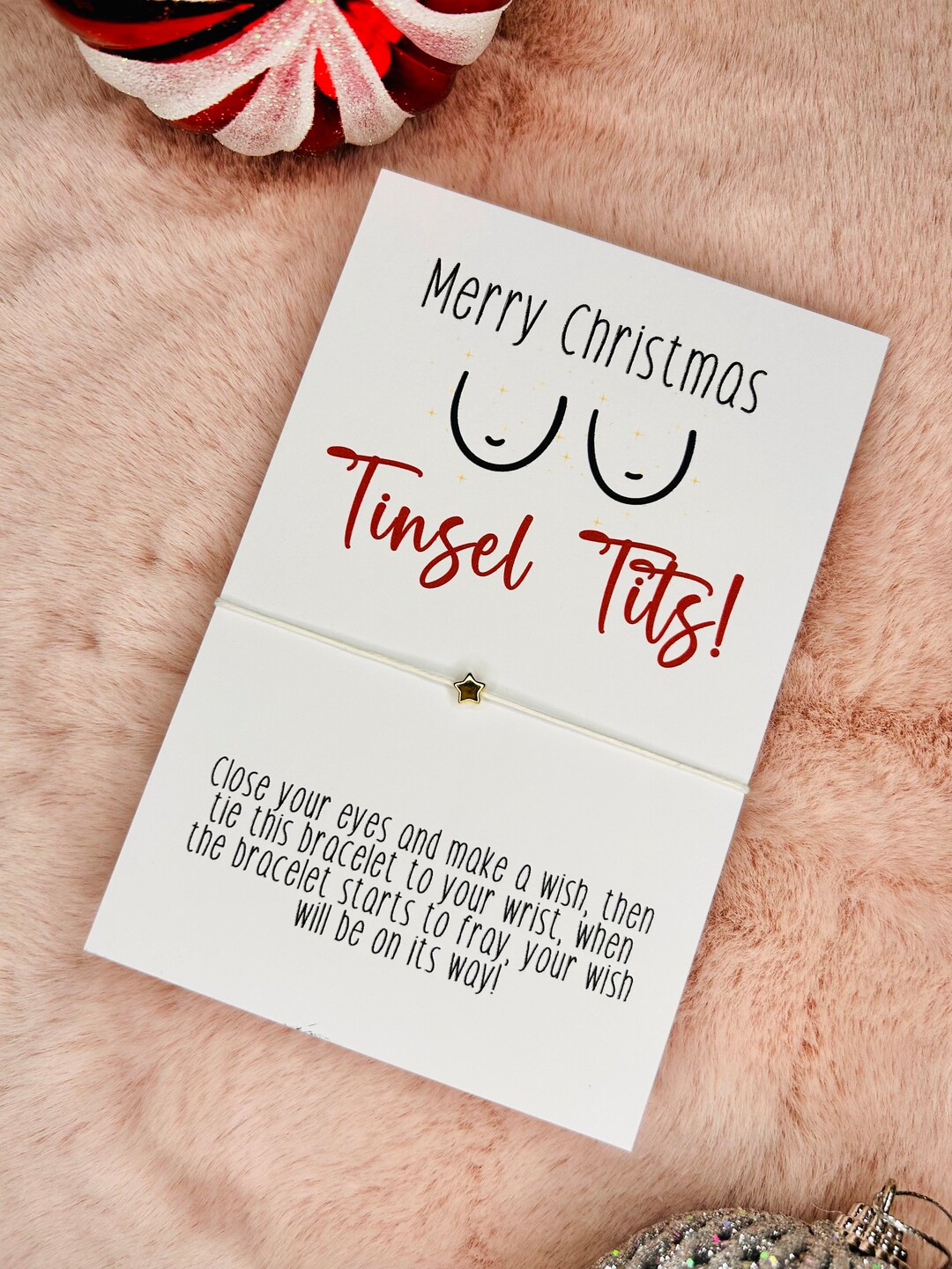 Tinsel Tits Christmas Wish Bracelet Gift Stocking Fillers Etsy