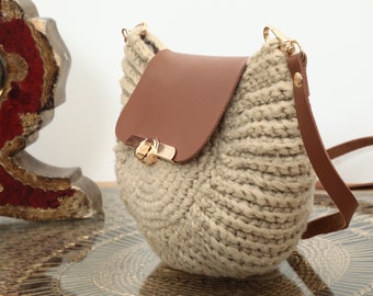 Crochet Mini Schulter & Stroh Einkaufstasche - Boho kleine Crossbody Sommer Geldbörse Häkeln