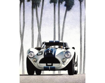 Vintage Limited Edition Cunningham C-4RK Printed Artwork By Simon Owen