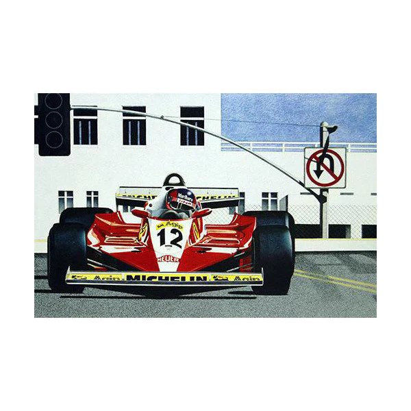 Vintage Limited Edition Print "Gilles Out Front" By Simon Owen