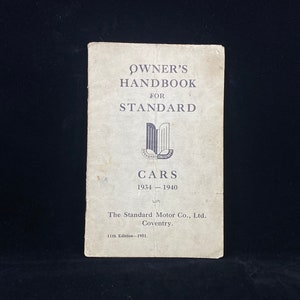 Standardowa instrukcja obsługi samochodów marki Triumph 1934-1940