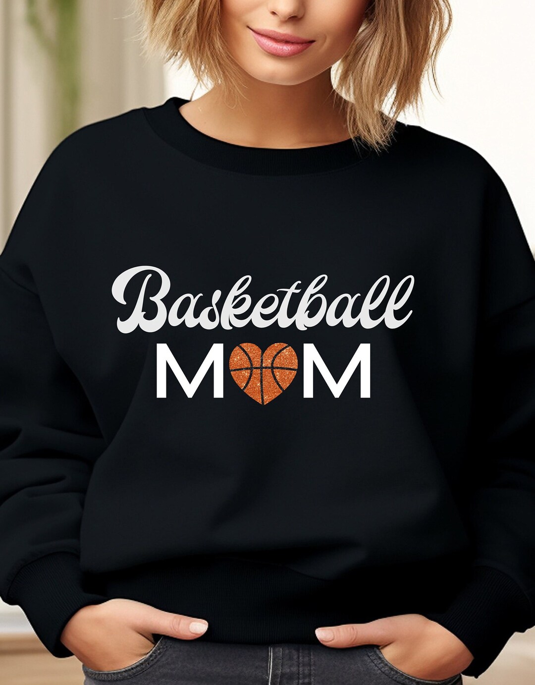 Basketball Mom Sweatshirt Basketball Team Spirit Sweatshirt Etsy