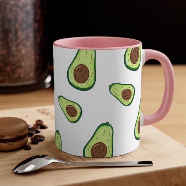 Avocado Mug, Avocado Coffee Mug, Hot Chocolate Mug, Avocado lover , Gift for her, Gift for him, Tea Mug, Cute Avocado Mug, Accent Coffee Mug