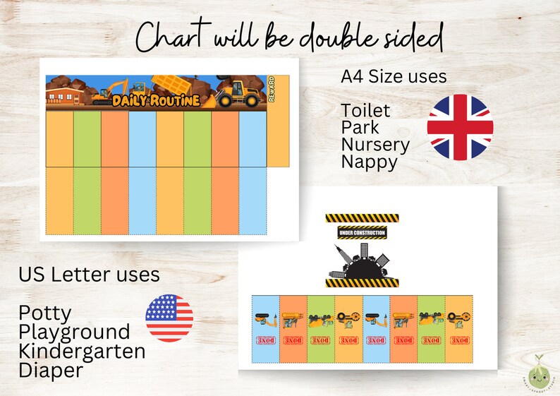 Flip Chart for Toddlers Routine Chart for Kids Chore Chart for Etsy