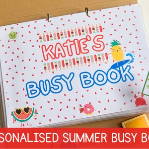 Montessori Busy Book Summer Busy Book Printable Toddler Activities Preschool Curriculum Homeschool Kindergarten Learning Binder Busy Binder