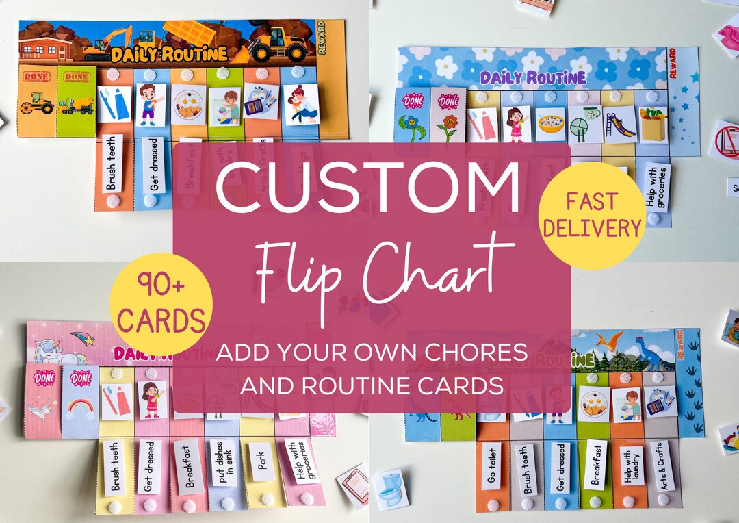 Flip Chart for Toddlers Routine Chart for Kids Chore Chart for Kids