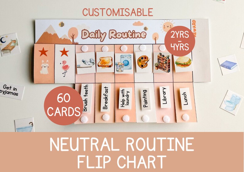 Flip Chart for Toddlers Routine Chart for Kids Chore Chart for Kids