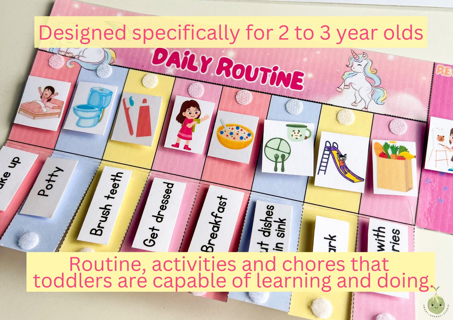 Chore Routine Chart for Toddlers Routine Flip Chart Visual Chore Chart ...