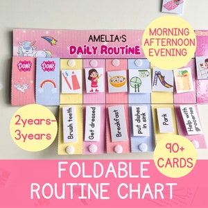 Grafico delle routine di routine per i più piccoli Grafico delle routine di routine Grafico delle routine visive Grafico delle routine mattutine Grafico delle routine della buonanotte Carte e grafici delle routine