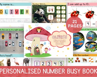 Maths Busy Book Activités pour tout-petits imprimables Homeschool Preschool Curriculum Counting Practice Worksheets Math Learning Binder Montessori
