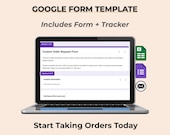 Editable Google Form Template for Small Business | Custom Order Form | Client Intake Form | Order Tracker | Instant Download