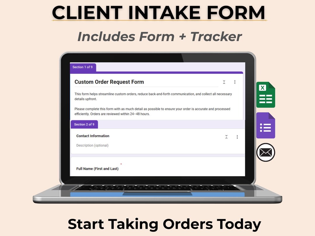Client Intake Form Template | Editable Google Form for Small Business ...