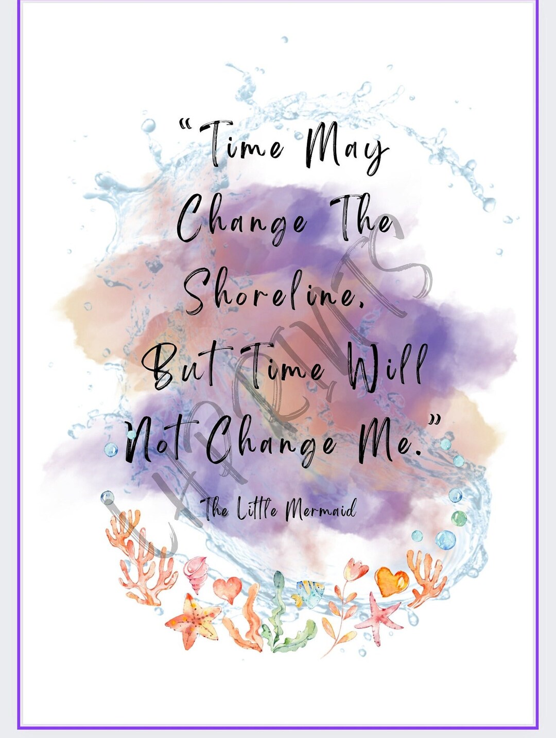 The Little Mermaid Digital Posters A3 - Etsy
