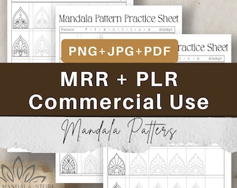 Digitales Mandala für Verkäufer PLR Produkt für Therapie PLR Mandala für Kunstlehrer Mandala-Muster für Wiederverkauf Malvorlage für kommerzielle Nutzung