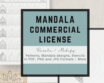 PLR Mandala Musterblatt MRR Mandala Malseite für Etsy-Verkäufer Plr Digitales Mandala für kreative Unternehmer und Kunstlehrer PLR Bundle