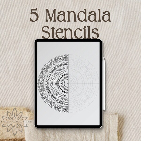 Mandala design template for Art Therapy Mandala Practice Intricate Mandala Stencil For Mindfulness Mandala Design For Creative Freedom Gifts