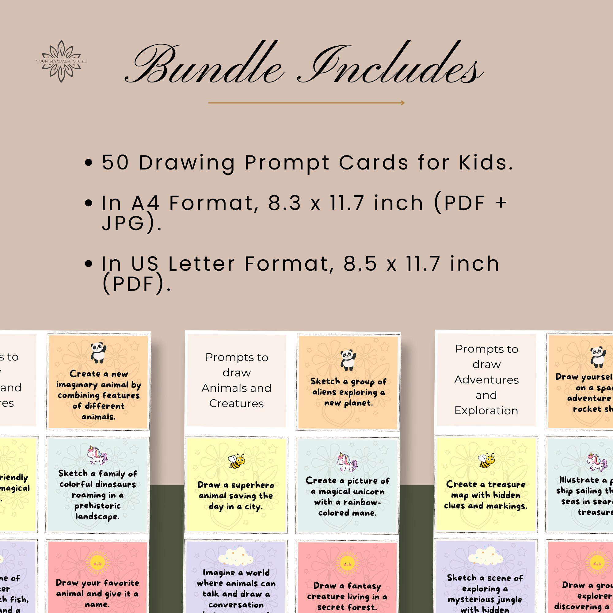Screen Free Activity for Kid Drawing Prompt for Creativity for Art ...