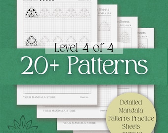 Intricate Mandala Patterns For Tracing Printable Mandala Practice Sheet For Mindfulness Mandala Pattern Template For Mandala Drawing At Home