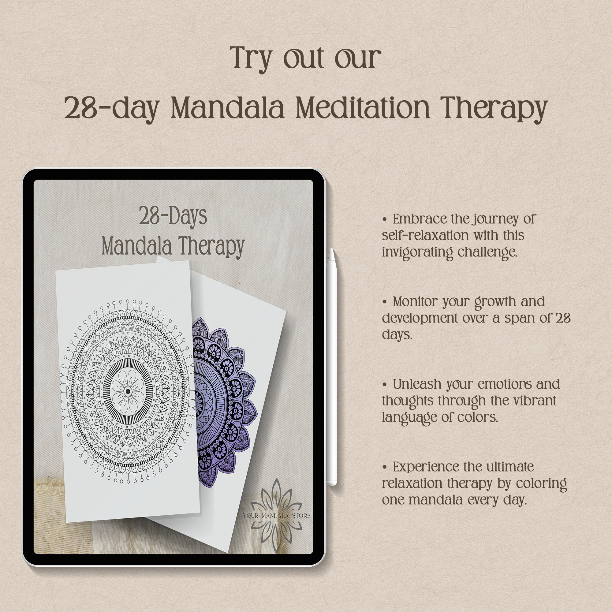 Mandala Info.pdf 30 Patterns Mandala Pattern Practice Sheets PDF Digital - Etsy