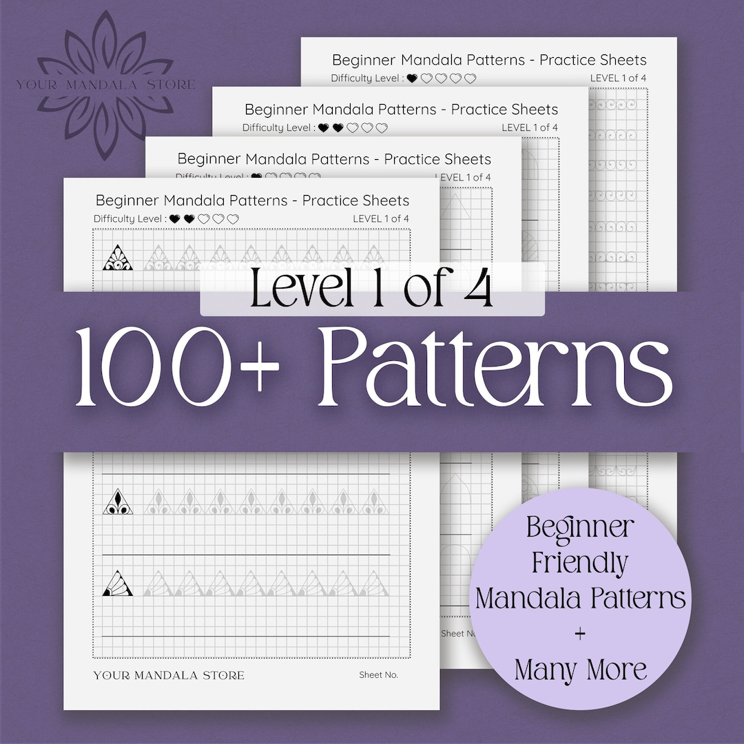 Mandala Pattern Sheet for Practice Mindful Mandala Practice for ...