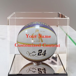 Gepersonaliseerde acryl displaydoos voor basketbal - personaliseren met naam, verzamelobject, perfect voor het weergeven van souvenirs, displaydoos geschenkdoos