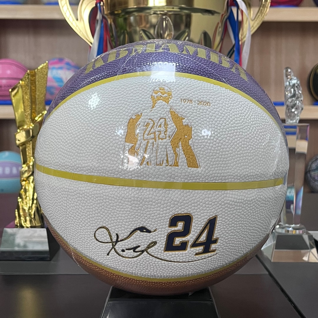 Personalized Name Engraving, Kobe Bryant Signature Basketball, Engraved Black Mamba Basketball