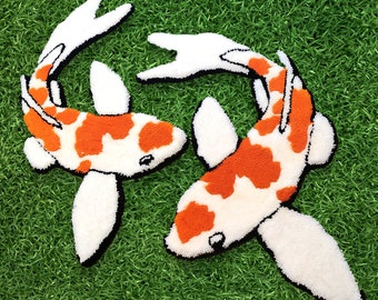 Koi Fish BUNDLE Alfombra hecha a mano (2 alfombras)