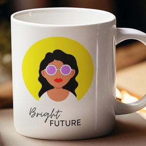 Mooie toekomst mok cadeau, positief, empowerment cadeau, nieuwe baan, afstudeercadeau, inspirerend, nieuw student cadeau, universiteit, doelen stellen, dat kan