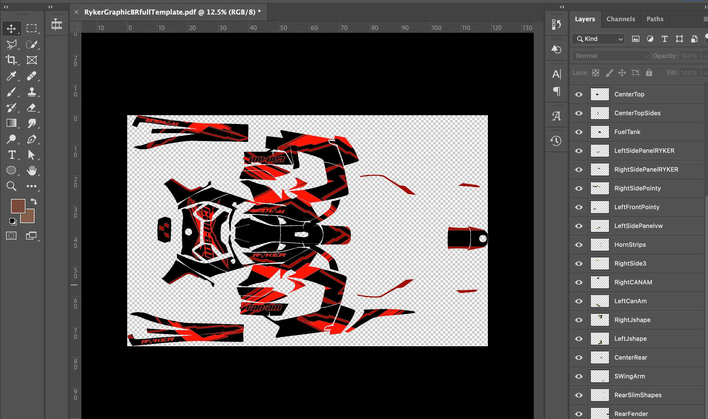 Can Am Ryker Full Template PDF File (digital Download) - Etsy
