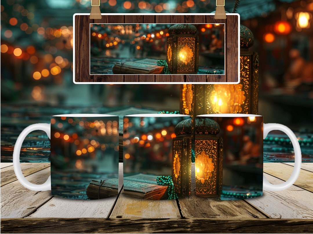 Ramadan Mug Wrap, Religious Islam Festival Sublimation Cup Designs ...