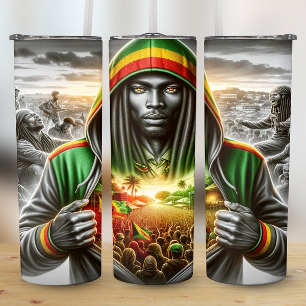 Reggae Tumbler Wrap, Jamaican Rasta Digital Download, Reggae Music Lover PNG Printables