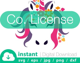 Svg Unicorn, Magical Unicorn SVG, Enchanting Roses Unicorn SVG, Whimsical Unicorn Face SVG - For Cricut and Silhouette or T-shirt Design
