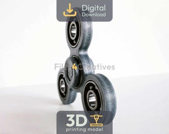 Comfy Fidget Spinner STL File | Ergonomic 3D Printable Spinner | Stress Relief Desk Toy Digital Download DIY Quiet Spin