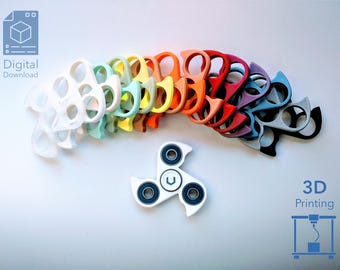 Ghost SPINNER - 3D-utskrivbar Fidget Spinner - STL-fil för DIY-leksak, stresslindrande pryl, enkel utskrift - Digital nedladdning för egen 3D-utskrift