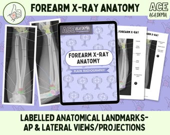 2026 Forearm X-ray Anatomy, AP and Lateral Study Bundle for Rad Techs, Radiographers, Radiologists, Doctors, Physios, Students & Teachers