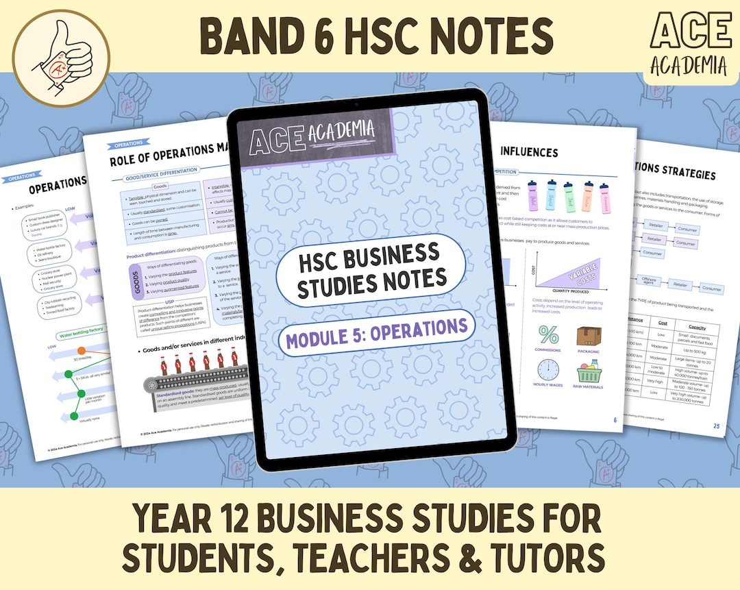 Band 6 HSC Business Studies Notes for Students, Teachers and Tutors ...