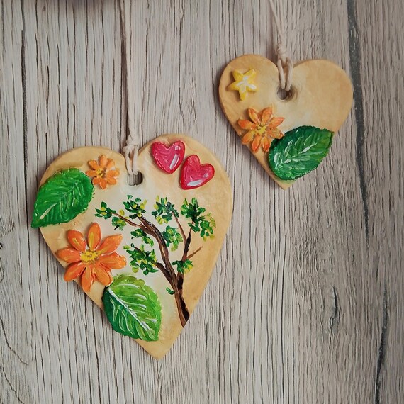 Mitienda Ciondolo Per Finestra A Cuore Rosso/Viola - Decorazione Fatta A Mano In Resina Per Casa, Regalo Per Mamma - 3
