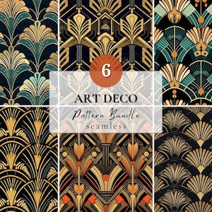 Art Deco Style Pattern Bundle Art Print Abstract Printable Art Deco Wall Art Deco Decor Retro Pattern