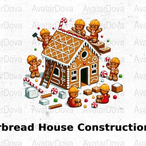 PNG Lebkuchenhaus Baucrew, Baucrew personalisierte Weihnachtskarte, Baucrew Weihnachtskarte Kinder