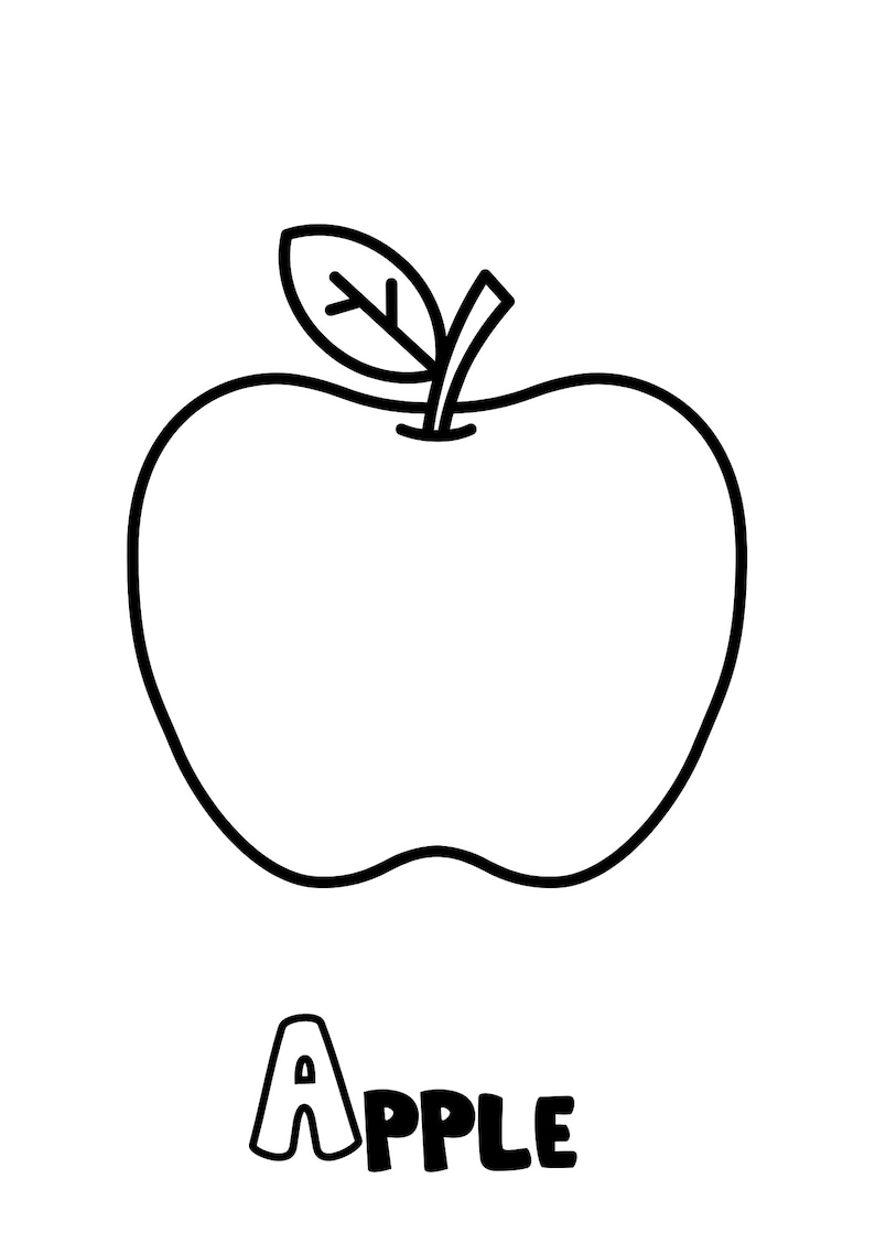 Toddler Alphabet Coloring Pages Etsy