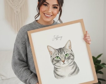 Tierportrait Aquarell | Hund Gemälde | Personalisierte Haustier Kunstwerk | Haustier-Memorial-Geschenk | Personalisiertes Hundeportrait | Einzigartiges Haustier Geschenk