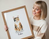 Personalized Watercolor Pet Portrait | Custom Dog Painting from Photo | Digital Cat Portrait | Pet Photo Artwork | Custom Pet Memorial Art