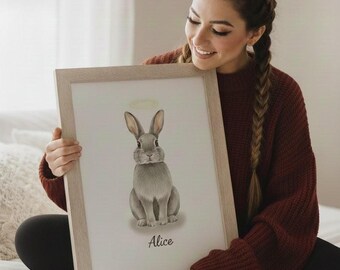 Retrato personalizado em aquarela do seu animal de estimação | Pintura personalizada de cachorro a partir de foto | Retrato digital de gato | Arte com foto do seu pet | Arte personalizada em memória do seu animal de estimação