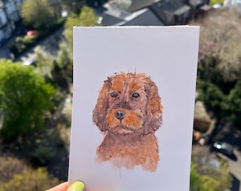 Watercolour pet portrait