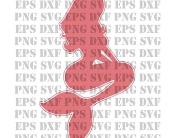 Elegancka sylwetka syreny – sztuka cyfrowa – do pobrania natychmiast