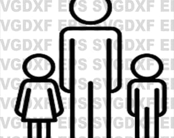 Rodzina postaci patyczków SVG, PNG, Clipart