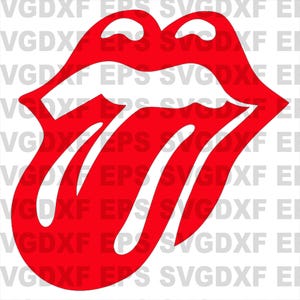 Pegatina con el logo de la lengua inspirado en los Rolling Stones - Rock 'n roll SVG