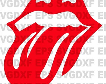 Naklejka z logo inspirowanym Rolling Stonesami – Rock 'n roll SVG