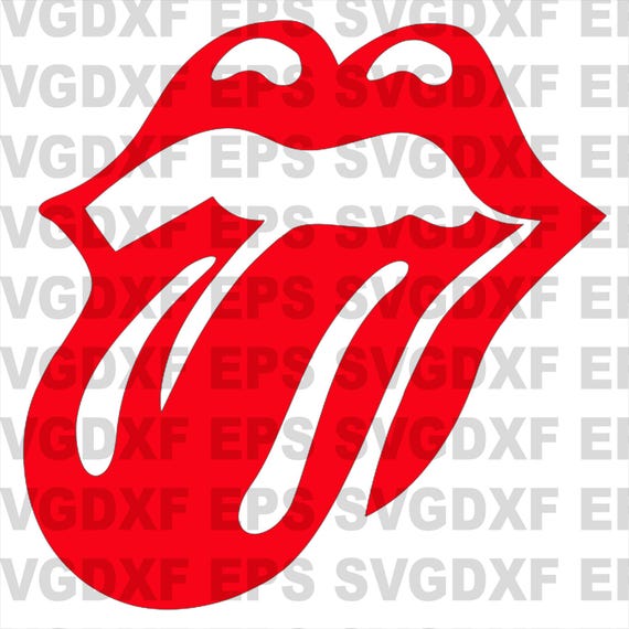 ローリング・ストーンズ風タンロゴステッカー - ロックンロール SVG