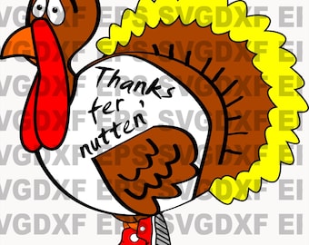 indyk na Święto Dziękczynienia zabawny svg eps
